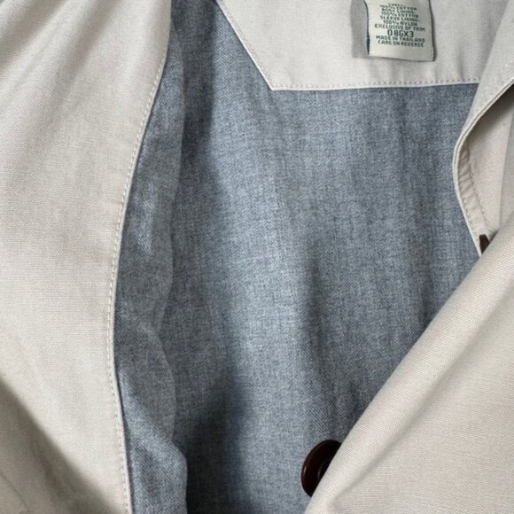 LL Bean Adirondack Barn Coat Womens Medium Beige Corduroy Collar Flannel Lined - Picture 4 of 10